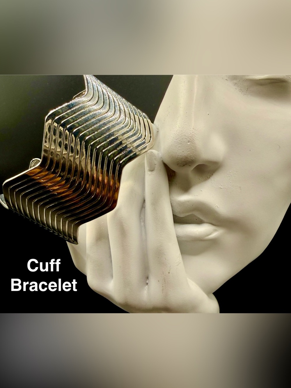 Cuff Silver Tone Bracelet